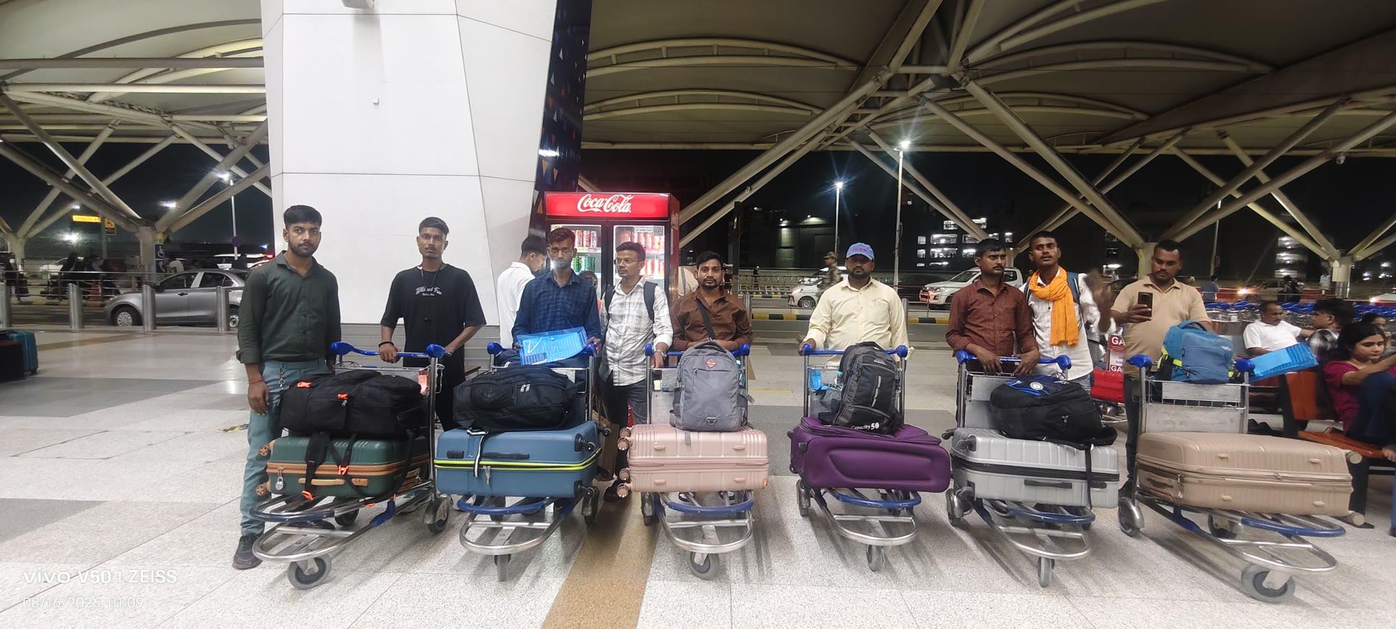 Candidates departing for their international deployment